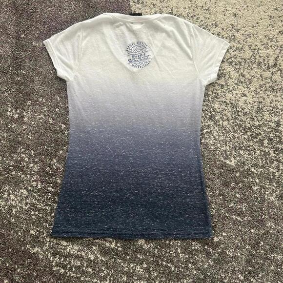 Harley-Davidson Blue Flame Ombre V-Neck Tee – Barrie - Picture 4 of 5
